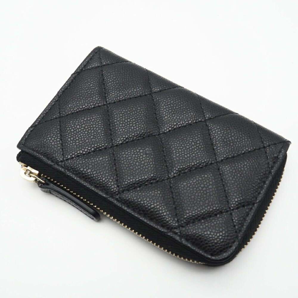 CHANEL Black Caviar Leather Logo Wallet - Picture 3 of 12